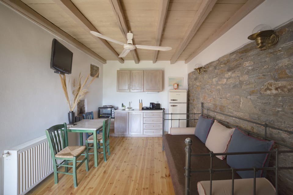 Deluxe Suite | Private kitchen | Fridge, microwave, oven, stovetop