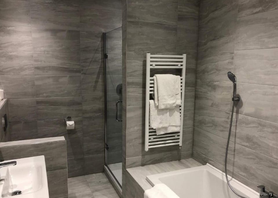 Family Room | Bathroom | Hair dryer, towels