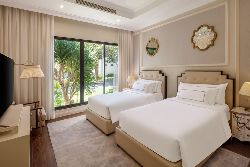 Villa, 2 Bedrooms, Private Pool, Garden View | Premium bedding, minibar (some free items), in-room safe, desk