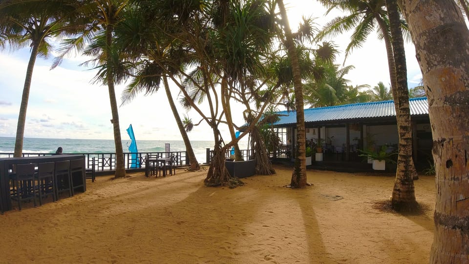 On the beach, white sand