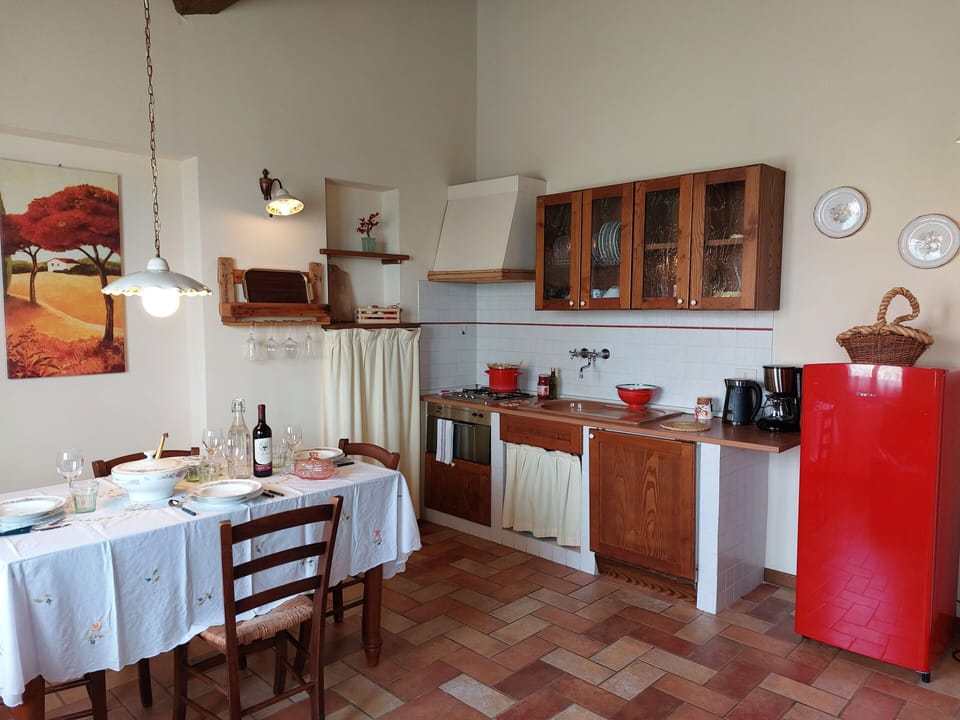 Panoramic Apartment, 2 Bedrooms, Patio | Private kitchen | Full-size fridge, microwave, oven, stovetop