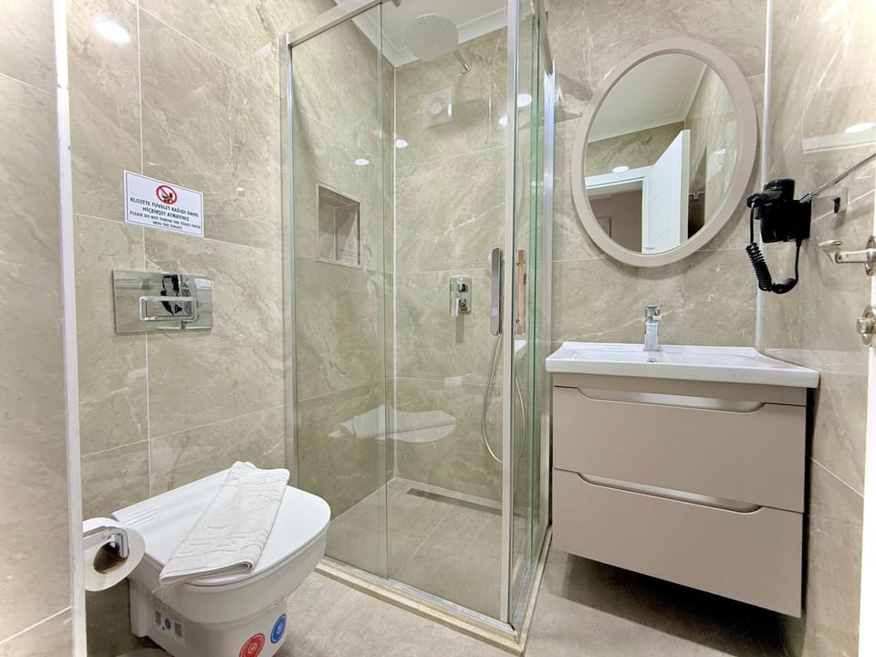 Free toiletries, hair dryer, towels