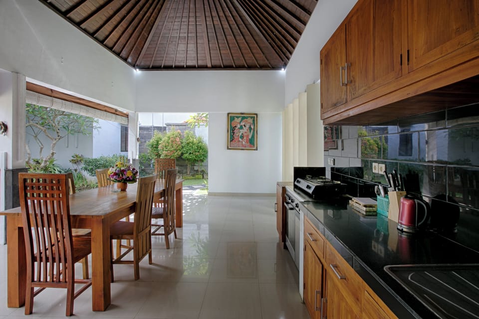 Balinese Three Bedrooms Villa | Private kitchen | Coffee/tea maker, electric kettle