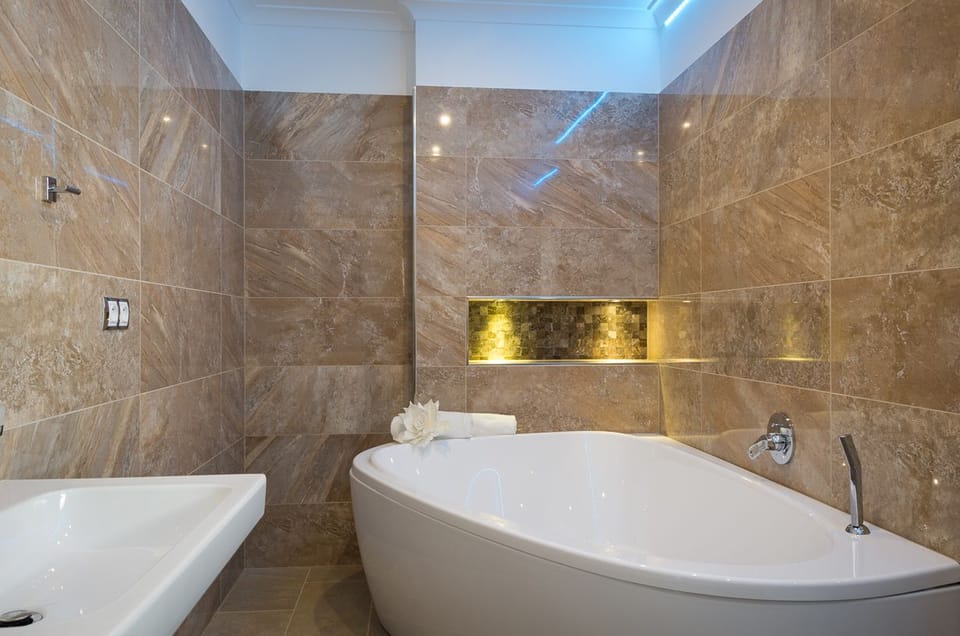 Deluxe Studio, Kitchenette (A - with Terrace) | Deep soaking bathtub