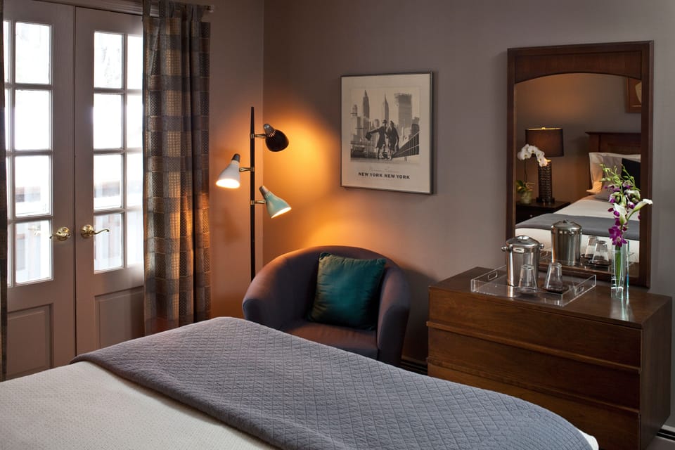 Blackout drapes, iron/ironing board (on request), WiFi (free)