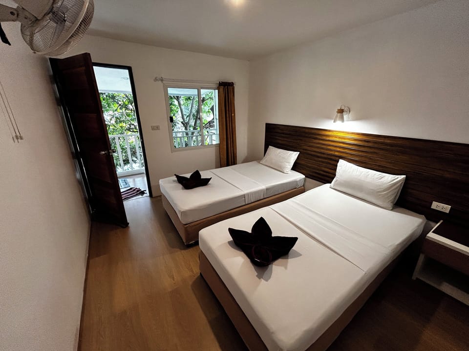 Twin Room with Fan | Free WiFi, bed sheets