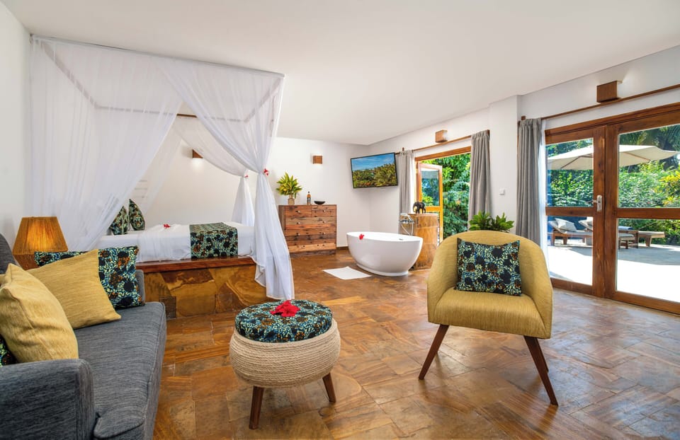 Villa (Villa with Shared Pool) | Minibar, in-room safe, desk, soundproofing