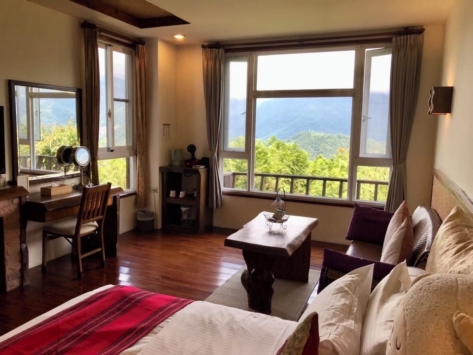 Deluxe Double Room, Mountain View (Fall) | Down comforters, individually furnished, blackout drapes, soundproofing