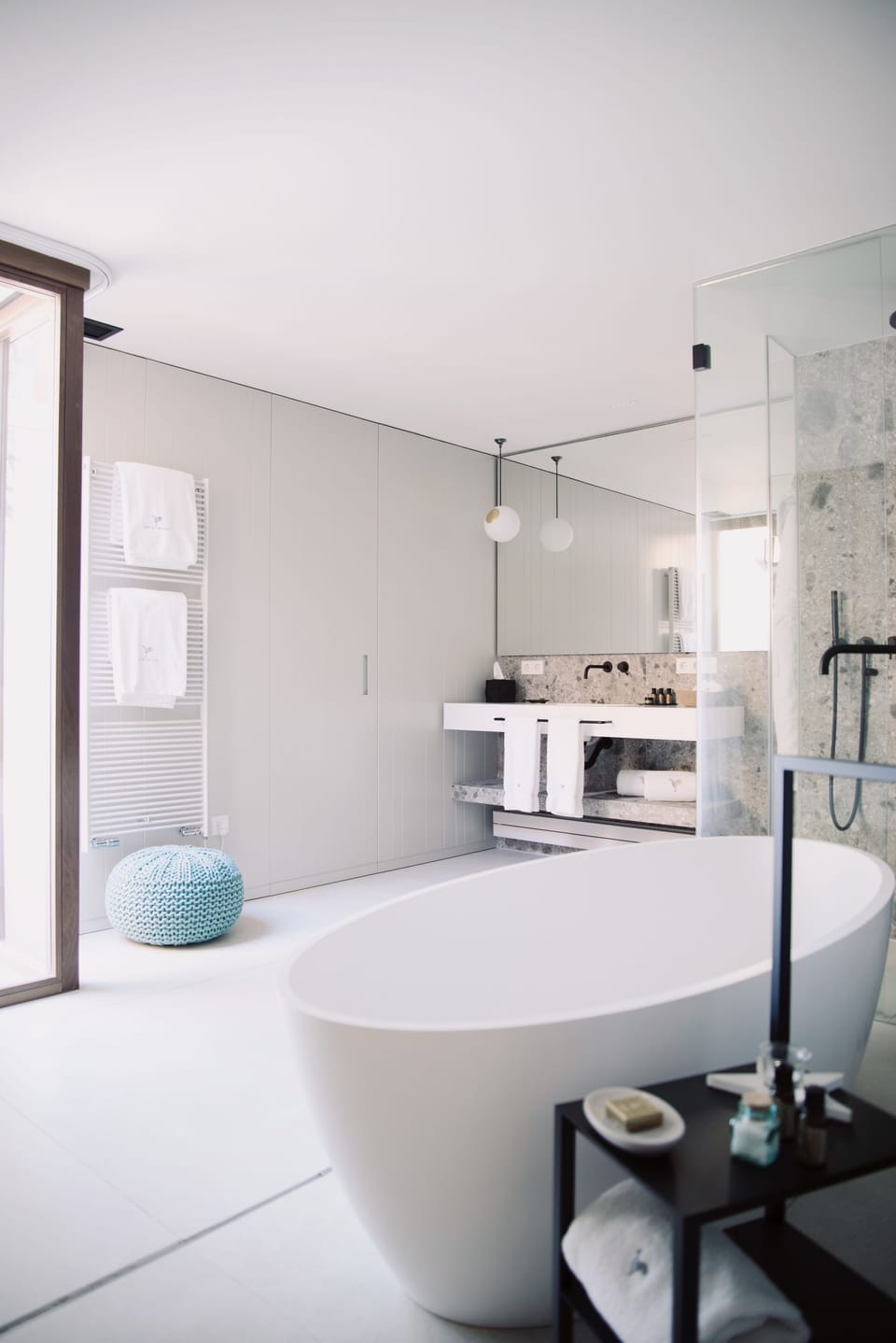 Deluxe Suite | Bathroom | Designer toiletries, hair dryer, bathrobes, slippers