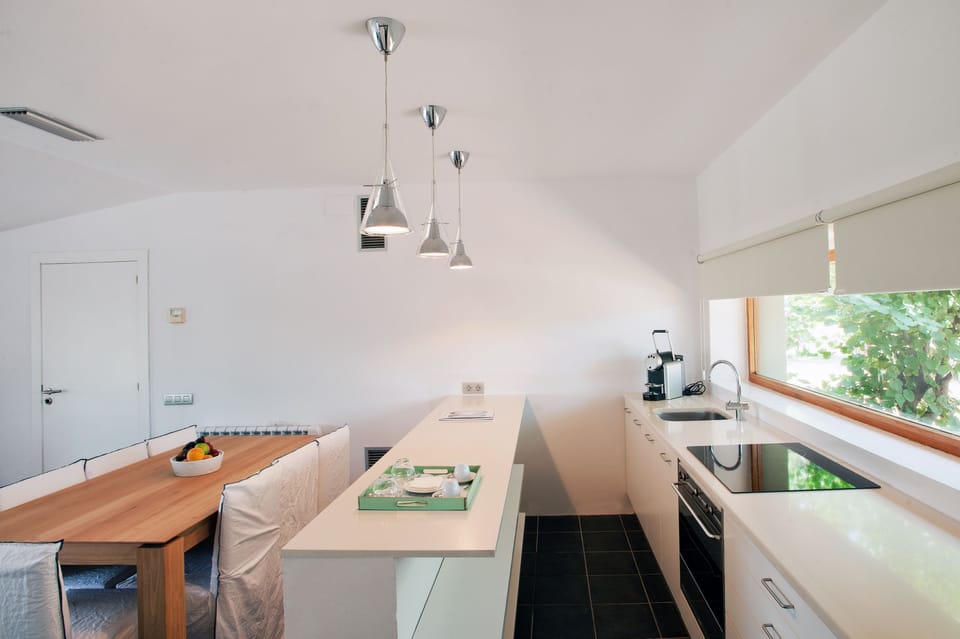 Deluxe Villa, 1 Bedroom, Sauna, Garden Area (Vil·la Empordà) | Private kitchen | Espresso maker, highchair
