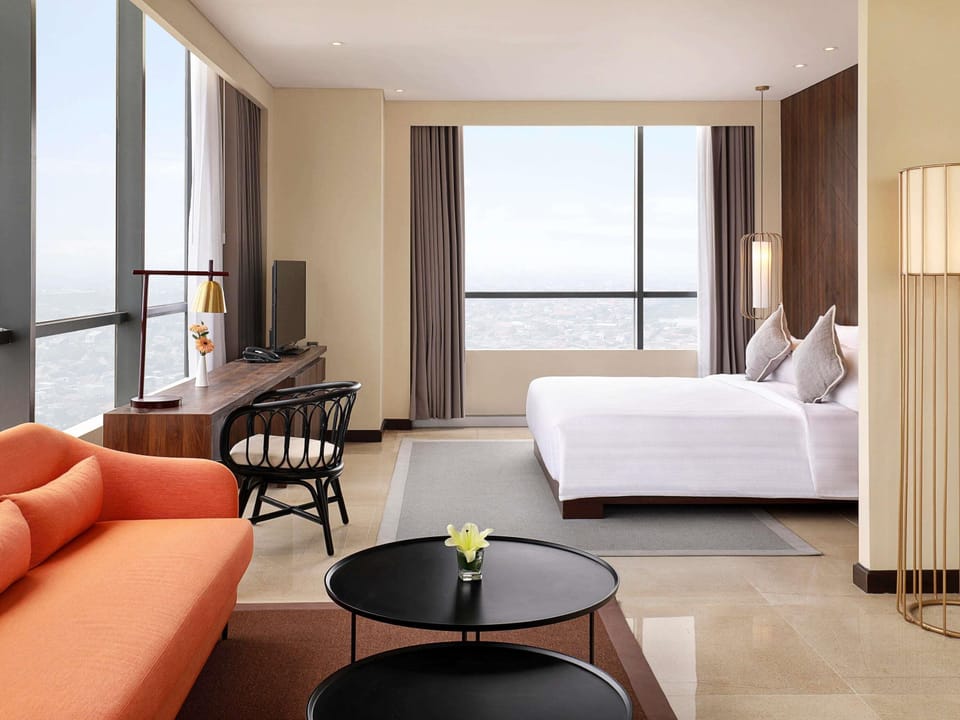 Executive Suite, Multiple Beds | Minibar, desk, laptop workspace, soundproofing
