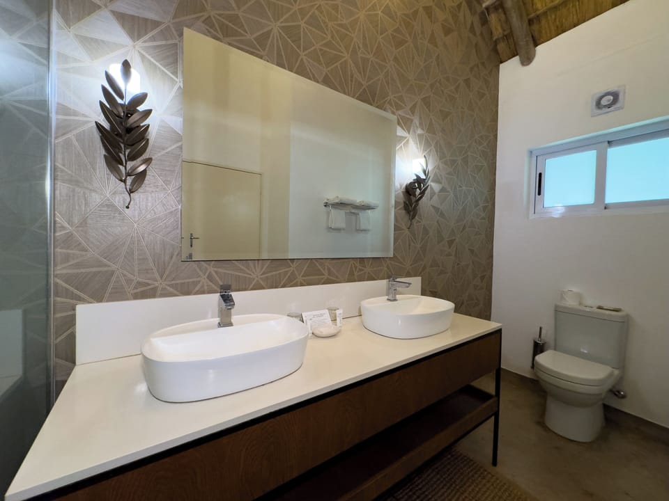 Deluxe Room, 1 Double Bed | Bathroom | Hair dryer, towels
