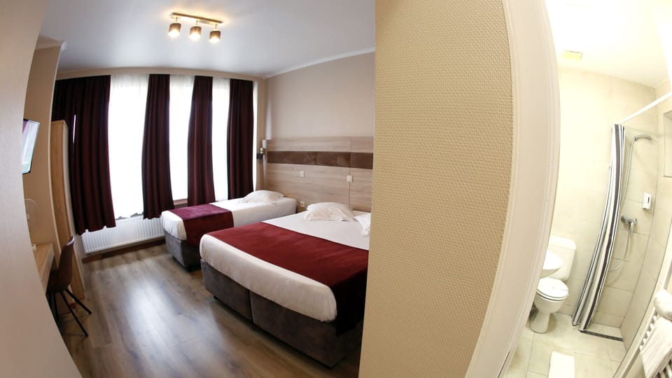 Desk, free WiFi, bed sheets