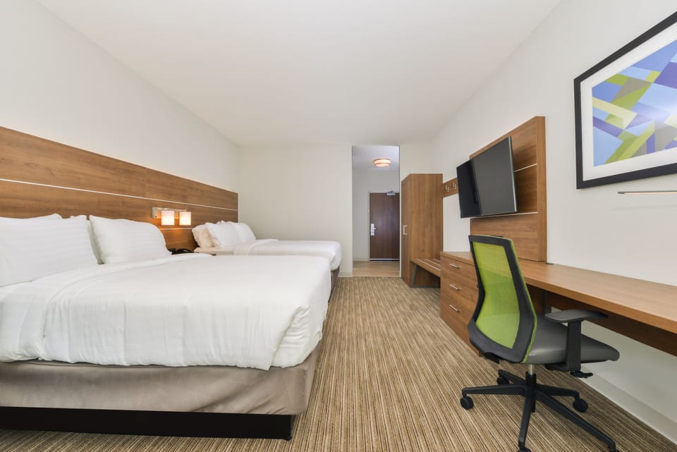 Room, 2 Queen Beds, Non Smoking | In-room safe, desk, laptop workspace, iron/ironing board