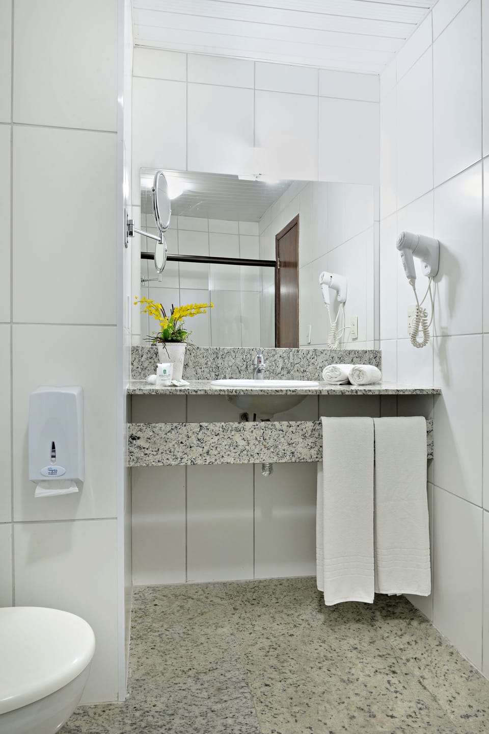 Shower, free toiletries, towels