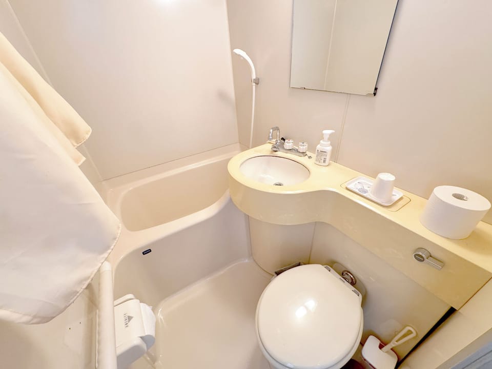 Twin Room, Private Bathroom | Bathroom | Free toiletries, hair dryer, slippers, soap