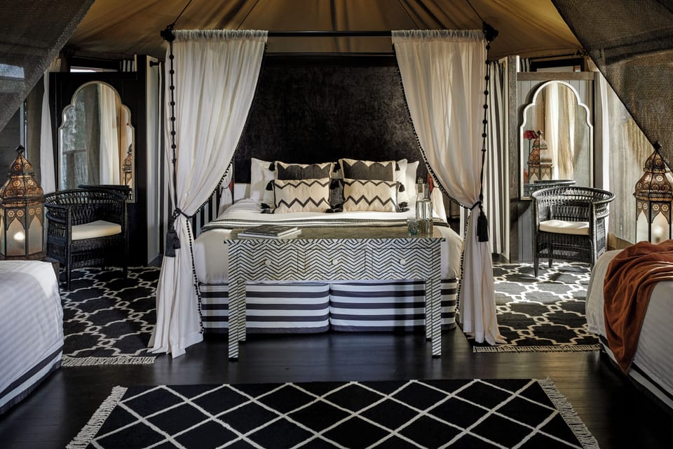 Premium Tent, Multiple Beds | Premium bedding, blackout drapes, iron/ironing board (on request)