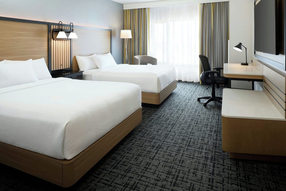 Room, 2 Queen Beds | Premium bedding, in-room safe, desk, laptop workspace