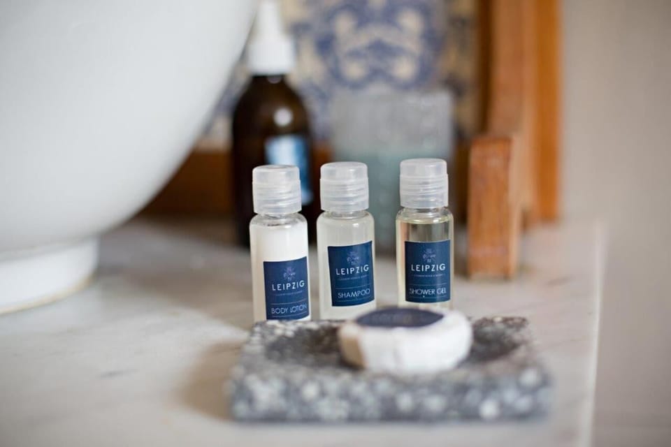 Designer toiletries, towels