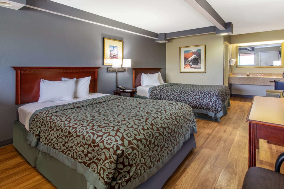 Desk, laptop workspace, free WiFi, bed sheets