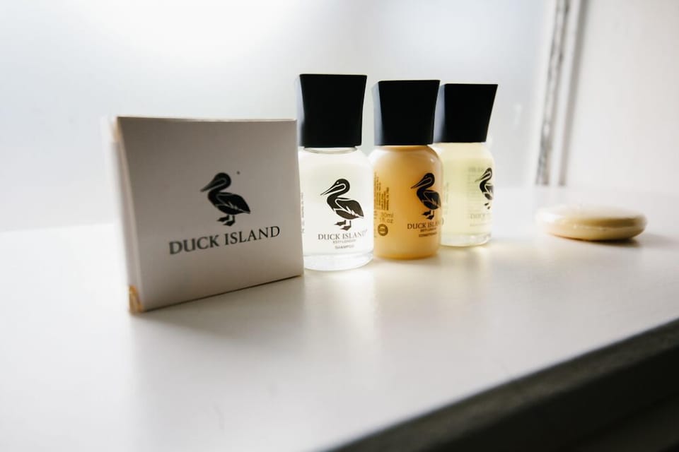 Free toiletries, hair dryer, towels