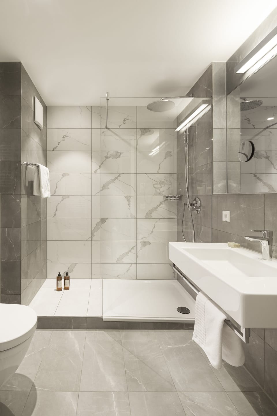 Free toiletries, hair dryer, towels