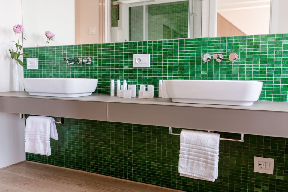 Rainfall showerhead, free toiletries, hair dryer, bidet