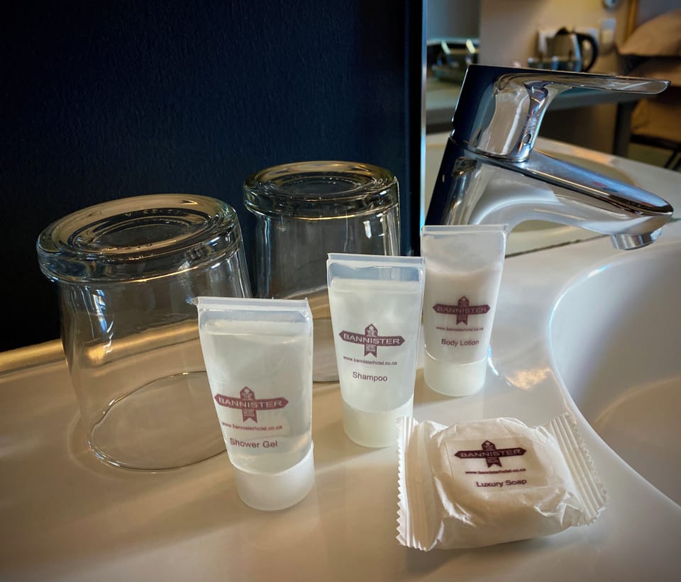 Free toiletries, towels