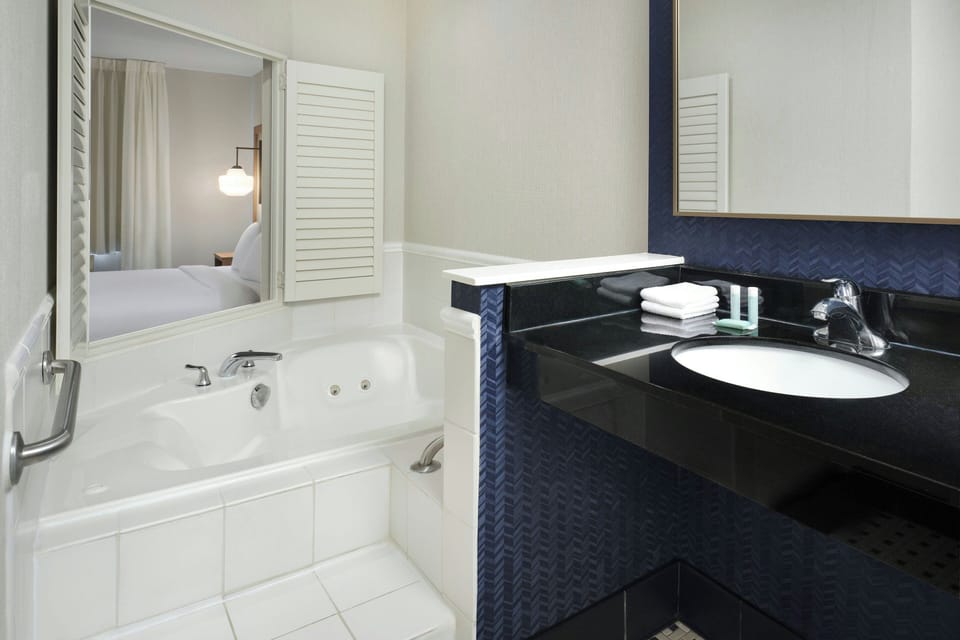 Free toiletries, hair dryer, towels