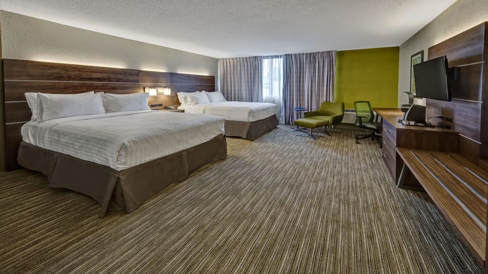 Standard Room, 2 Queen Beds, Accessible (Mobility, Roll-In Shower) | In-room safe, desk, iron/ironing board, rollaway beds