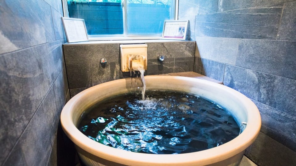 Modern Western Style Superior Room with Open-air Bath, Non Smoking | Bathroom | Separate tub and shower, spring water tub, free toiletries, hair dryer