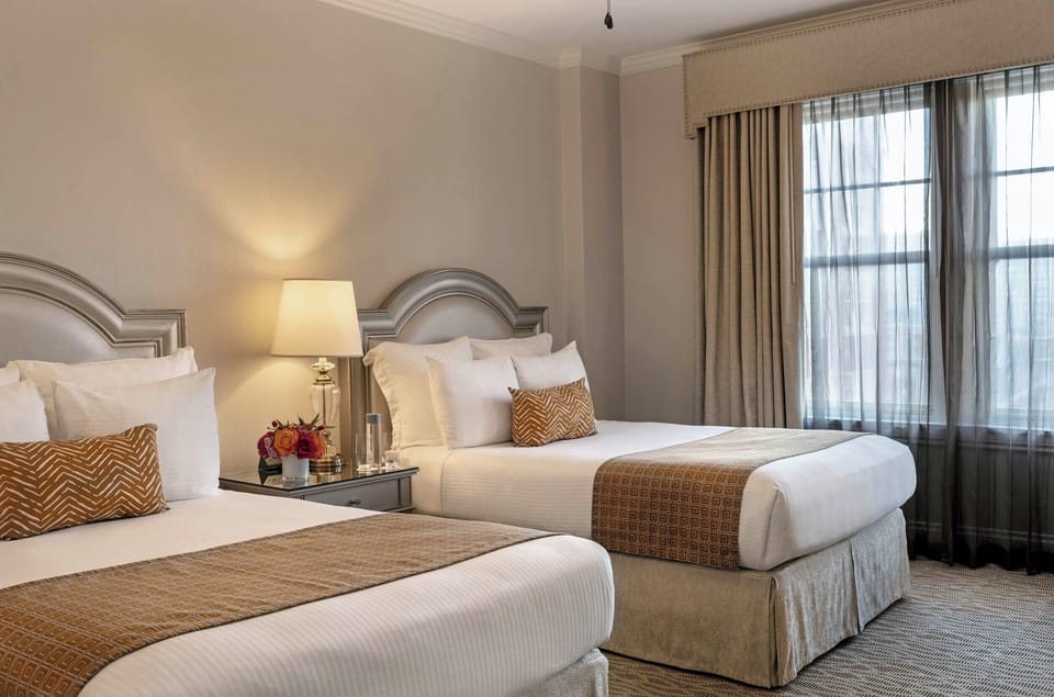 Standard Double Room, 2 Double Beds | Premium bedding, minibar, in-room safe, desk