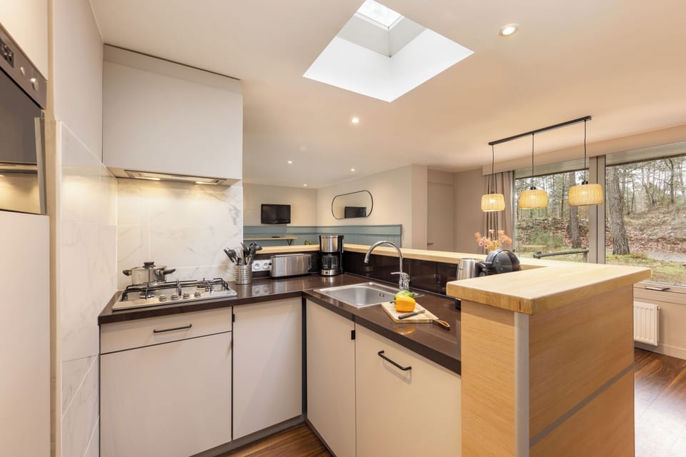 Cottage, Patio | Private kitchenette | Fridge, microwave, stovetop, dishwasher