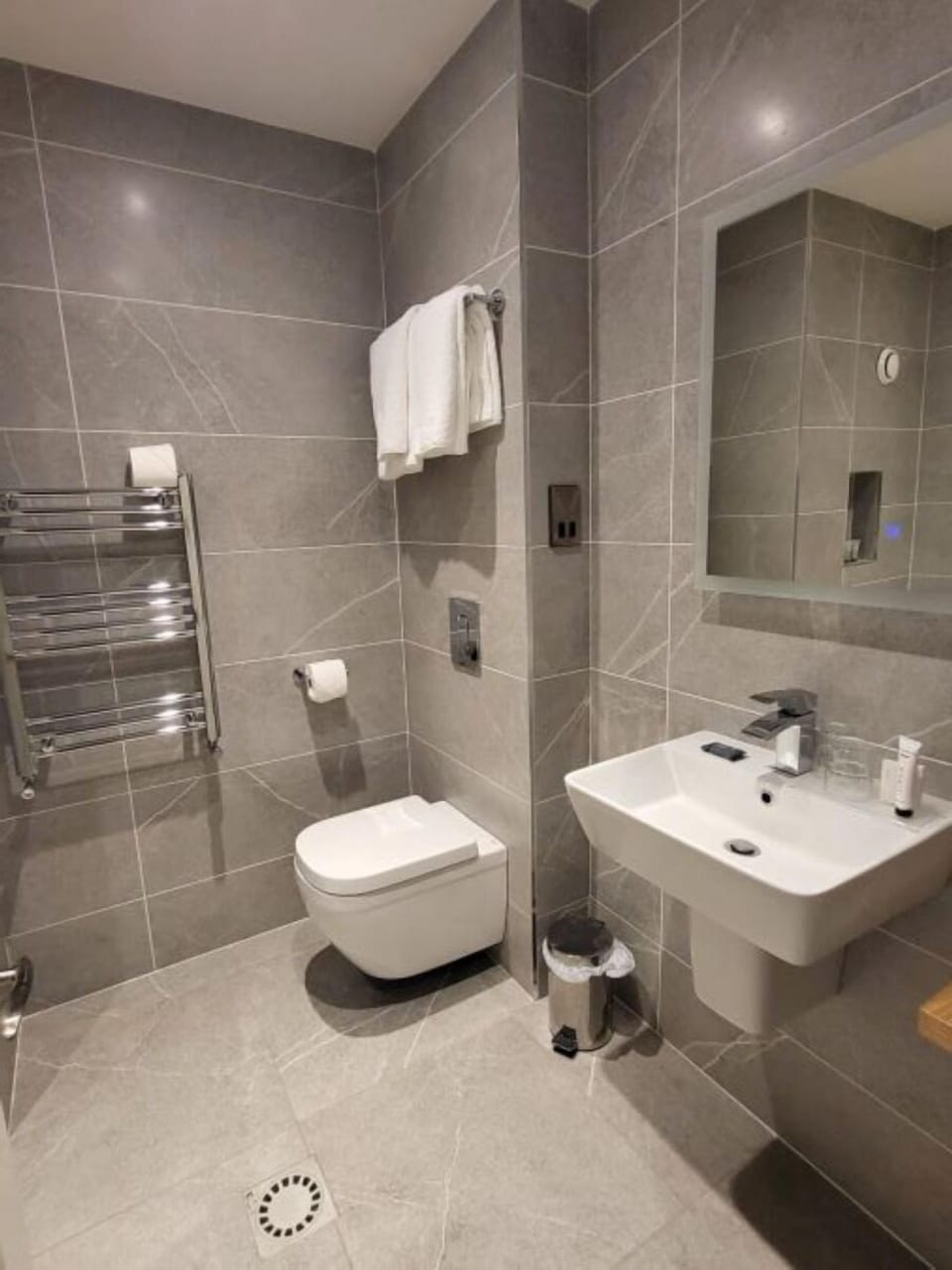 Hair dryer, towels