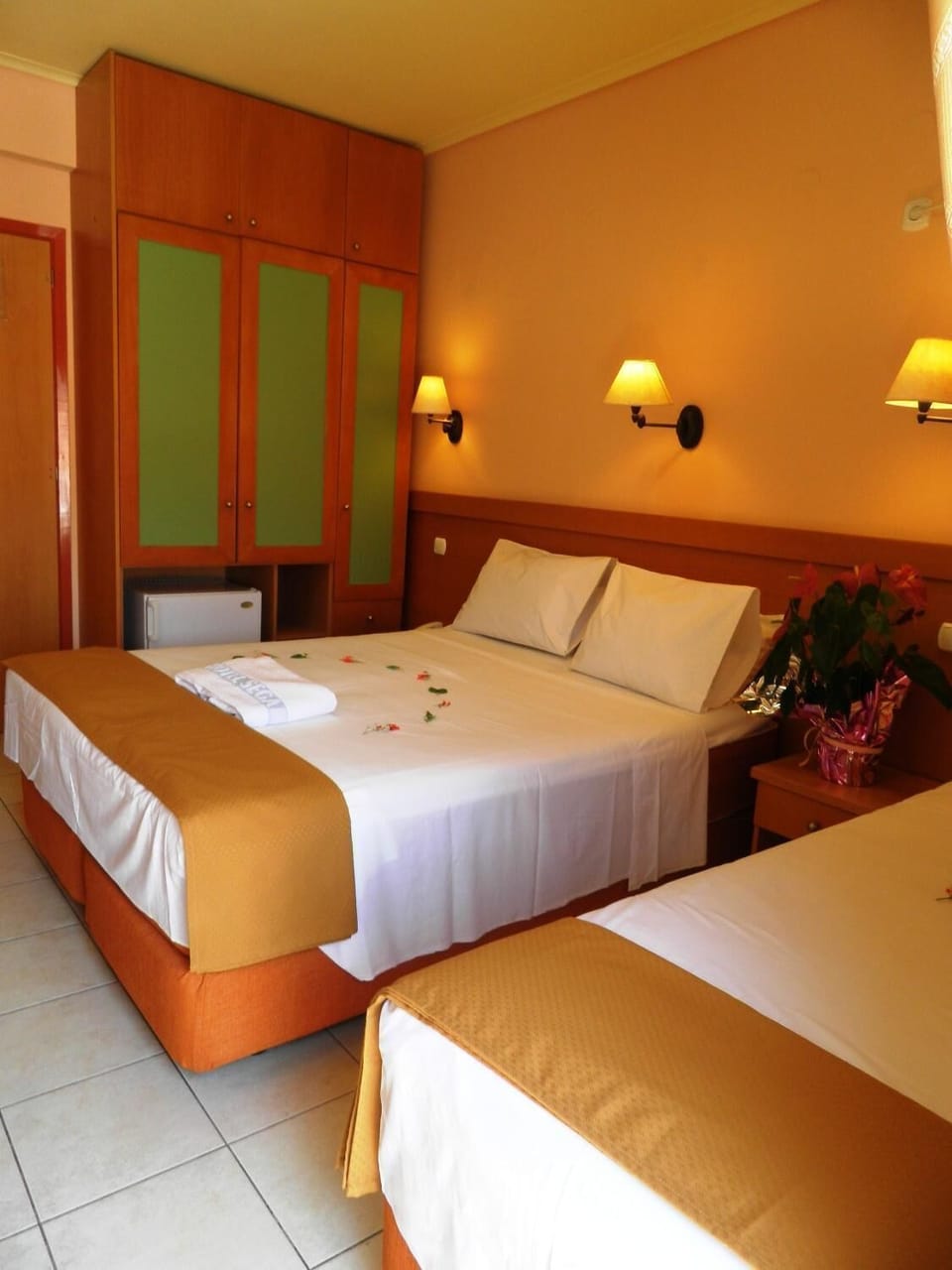 Premium bedding, memory foam beds, minibar, in-room safe
