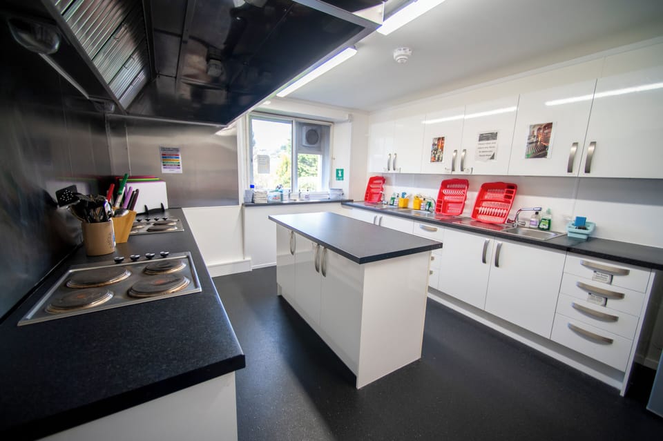 Shared fridge, microwave