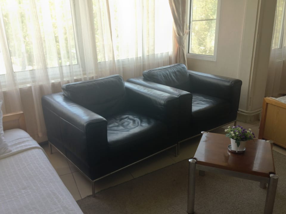 Economy Double or Twin Room, 1 Double or 2 Twin Beds | Living area | TV