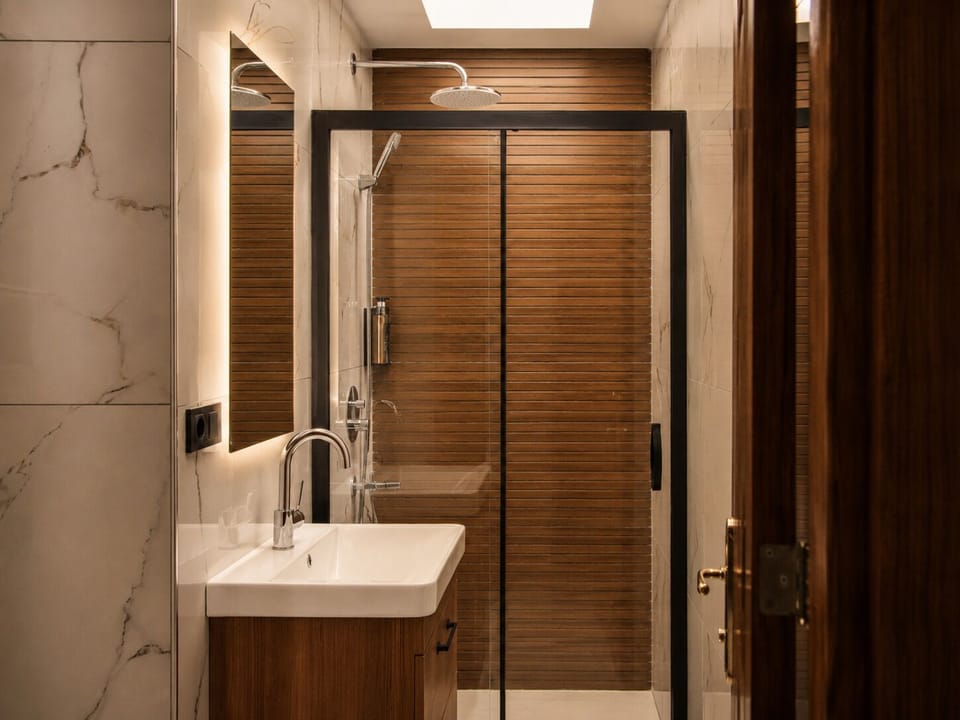 Deluxe Double Room, City View | Bathroom | Designer toiletries, hair dryer, slippers, bidet