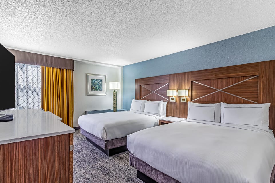 Room, 2 Queen Beds, Non Smoking, Refrigerator & Microwave | Premium bedding, down comforters, pillowtop beds, in-room safe