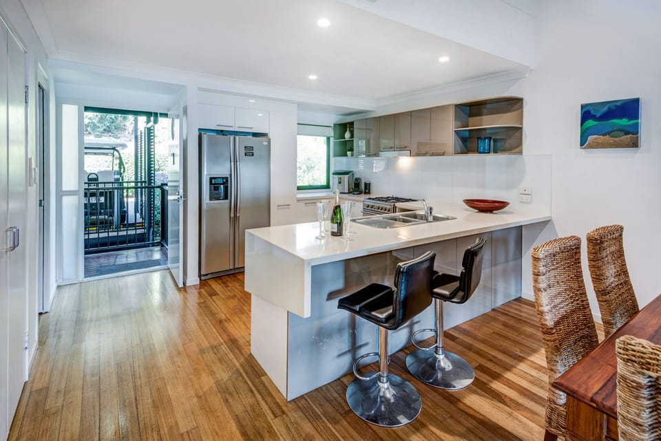 2 Bedroom Apartment 03 | Private kitchen | Full-size fridge, microwave, oven, stovetop