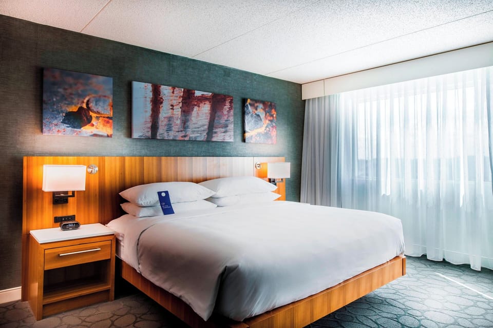 In-room safe, desk, laptop workspace, blackout drapes