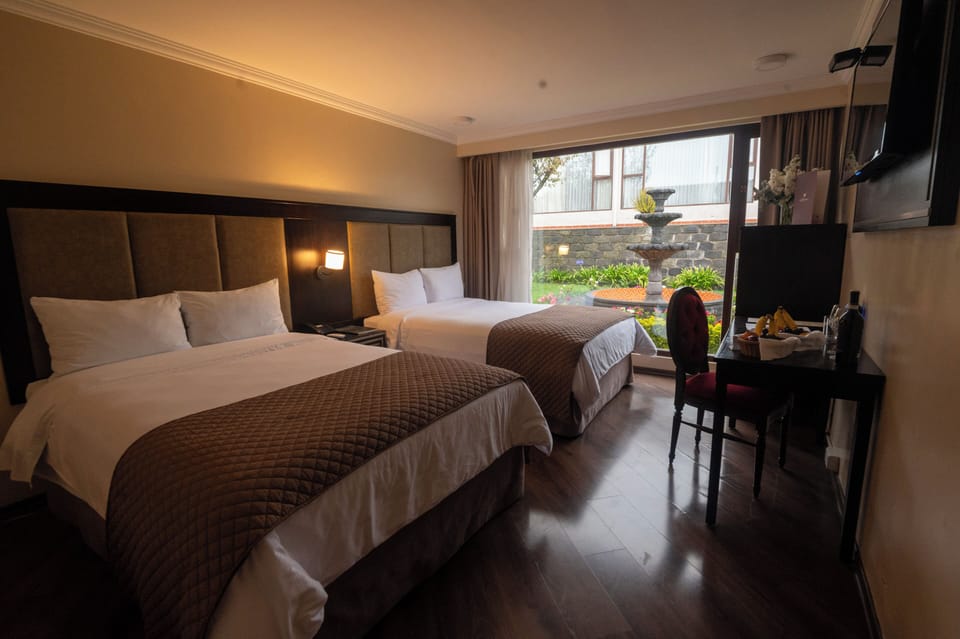 Double Room, 2 Queen Beds | In-room safe, desk, laptop workspace, blackout drapes