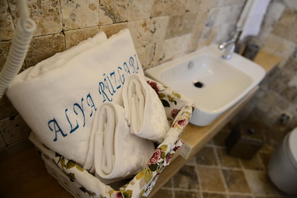 Shower, free toiletries, hair dryer, slippers