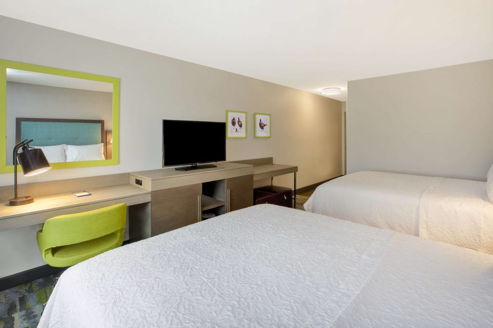 Room, 2 Queen Beds, Non Smoking, Refrigerator & Microwave | Premium bedding, in-room safe, desk, blackout drapes