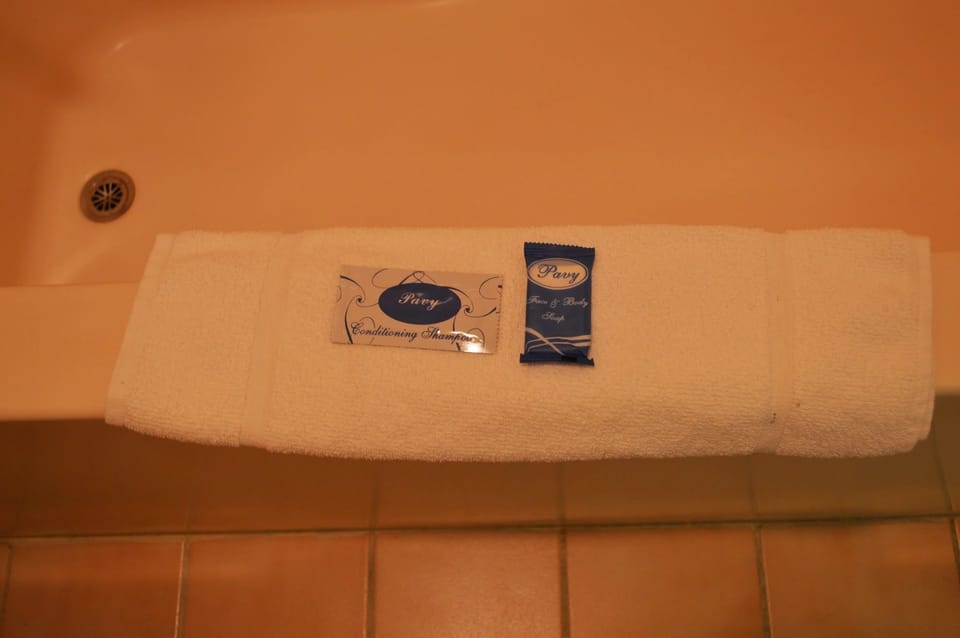 Hair dryer, towels