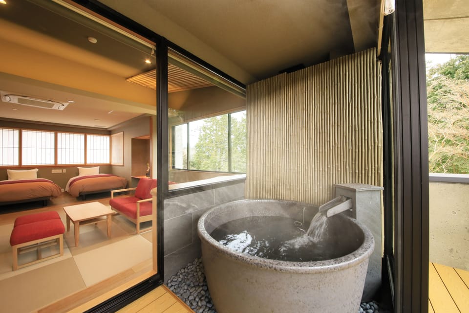 [Annex] Luxe Room w/Semi-Open-Air Bath/Adults Only, Non Smoking | Bathroom amenities | Shower, free toiletries, hair dryer, slippers