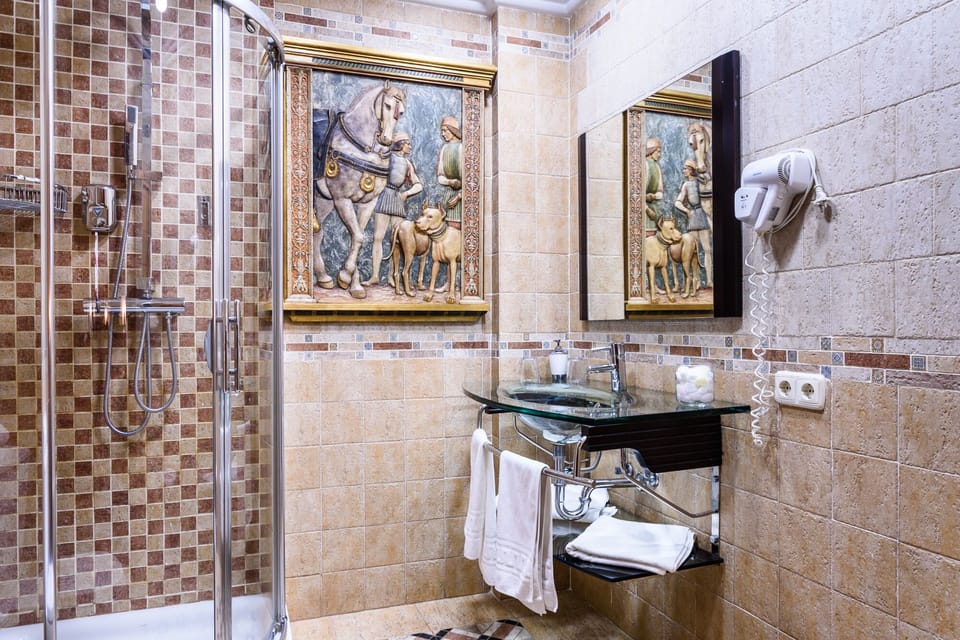 Theme Room | Bathroom | Shower, rainfall showerhead, free toiletries, hair dryer