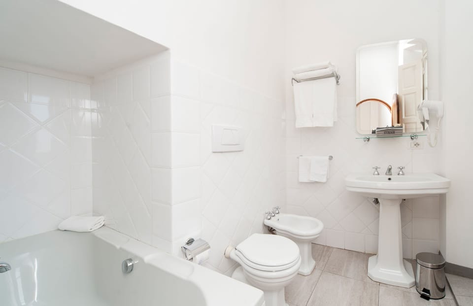 Business Double Room, 1 Bedroom, Ensuite | Bathroom | Free toiletries, hair dryer, bidet, towels