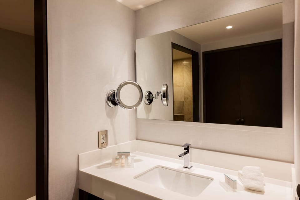 Room, 1 King Bed, Non Smoking | Bathroom | Shower, free toiletries, hair dryer, towels