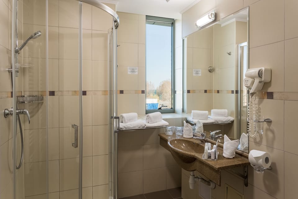 Economy Double or Twin Room without balcony | Bathroom | Shower, free toiletries, hair dryer, bathrobes